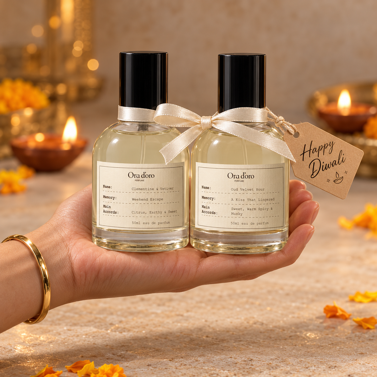 Diwali Gift Pair – Clementine & Vetiver + Oud Velvet Hour